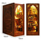 DIY Book Nook Shelf Insert Kit Wooden Miniature Room Dollhouse Decor 16