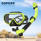 COPOZZ Professional Diving Mask Full Vision Snorkel Set Anti Fog Swimming Gear 7