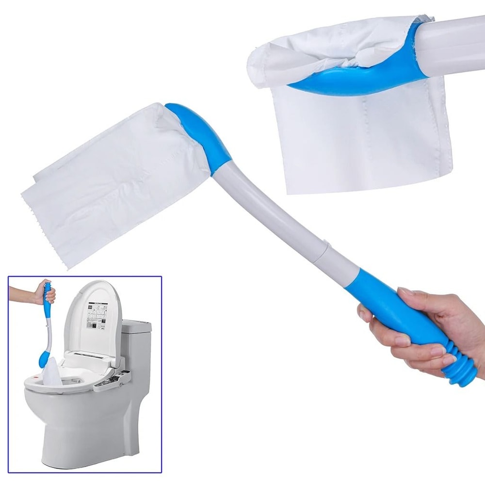 Toilet Aids For Wiping Long Handle Self Wipe Assist Holder With Toilet Paper Grip 2