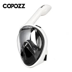 copozz full face snorkel mask anti fog scuba gear with camera mount