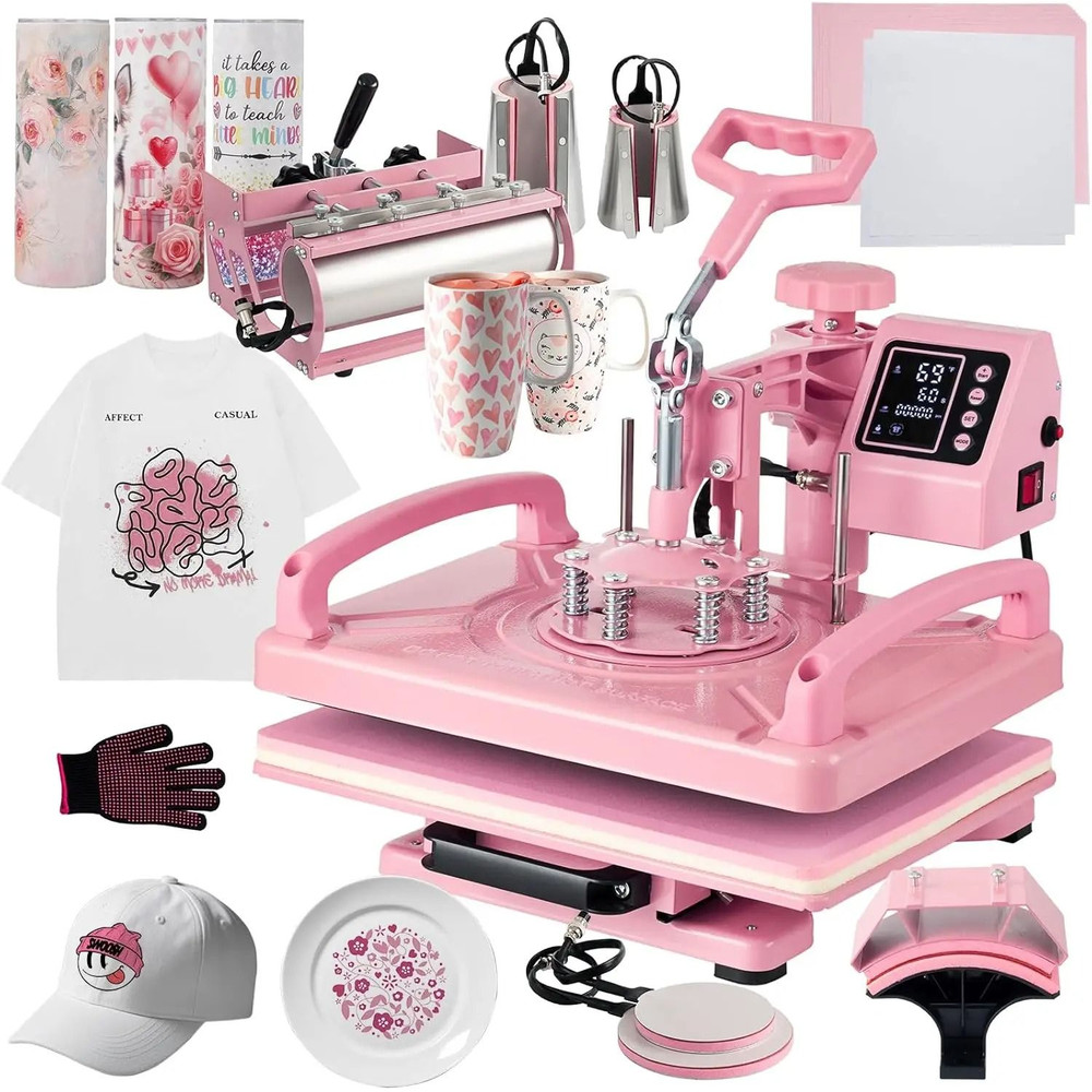 Heat Press Sublimation Machine For T Shirts Hats Tumblers Mugs And Plates 0