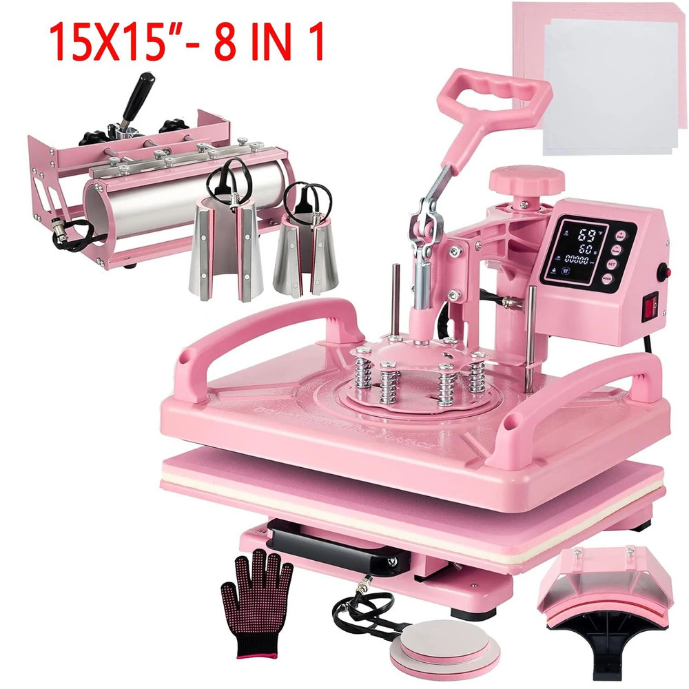 Heat Press Sublimation Machine For T Shirts Hats Tumblers Mugs And Plates 9
