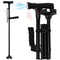 Folding Walking Cane With LED Light Adjustable Lightweight Collapsible Anti Slip Quad Base 0