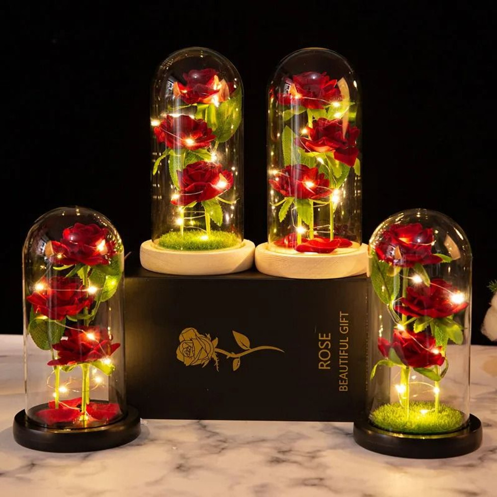 LED Galaxy Rose Artificial Flowers Gift For Wedding Valentine Day And Mothers Day Decoration 1