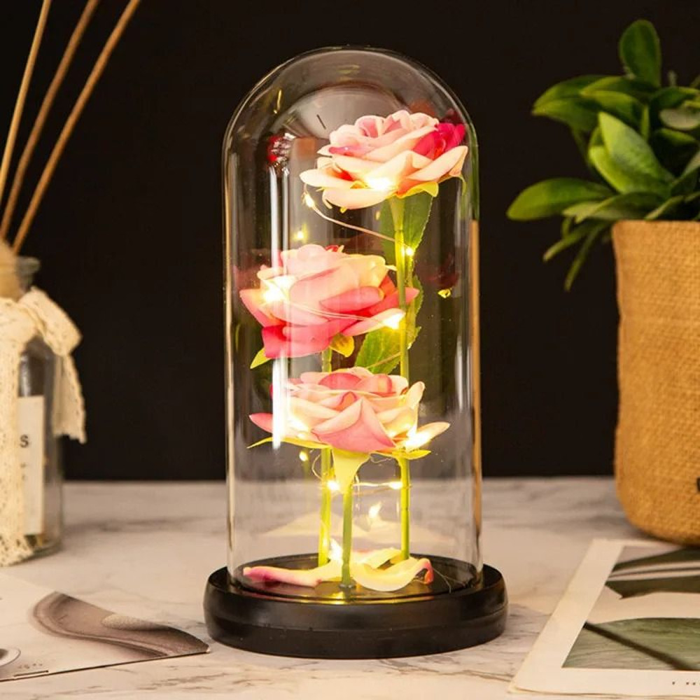 LED Galaxy Rose Artificial Flowers Gift For Wedding Valentine Day And Mothers Day Decoration 9