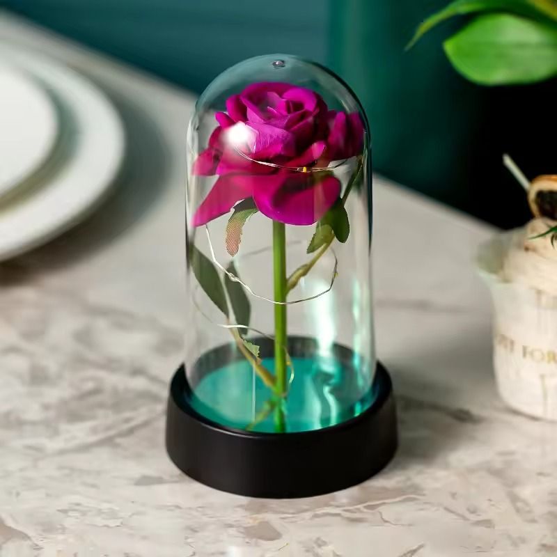 LED Galaxy Rose Artificial Flowers Gift For Wedding Valentine Day And Mothers Day Decoration 6
