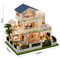 DIY Wooden Mini Seaside Villa Dollhouse Kit With Furniture And LED Lights 1