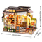 DIY Wooden Mini Seaside Villa Dollhouse Kit With Furniture And LED Lights 10