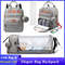 3 In 1 Diaper Bag Backpack With Foldable Baby Bed And USB Charging Port 0