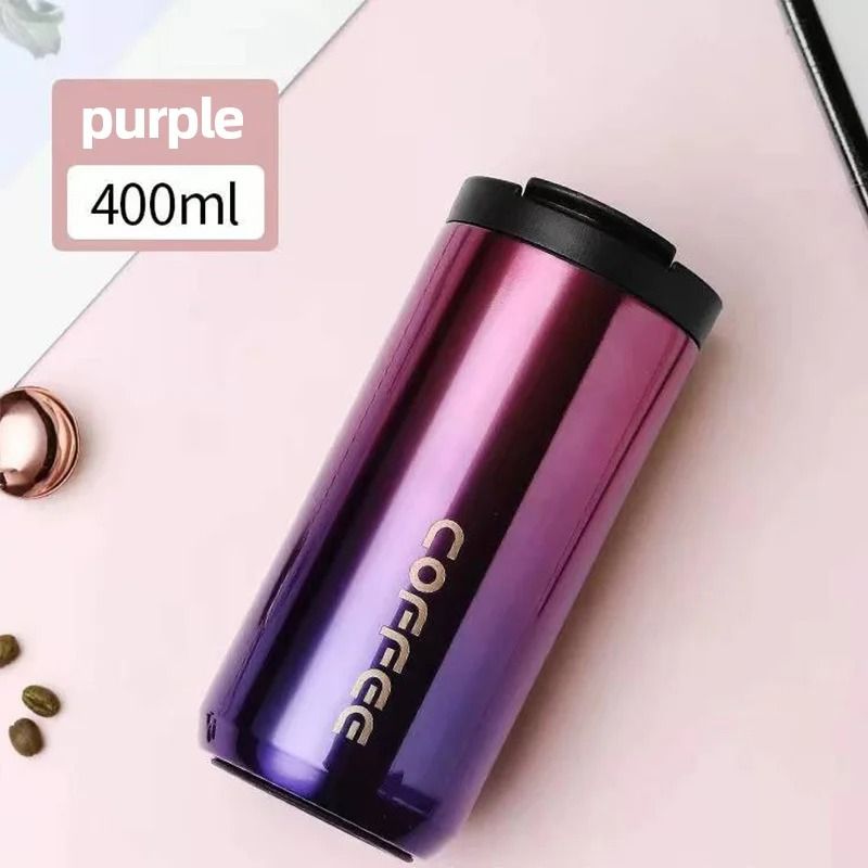Stainless Steel Thermal Coffee Mug 400ml Leak Proof Travel Cup 10