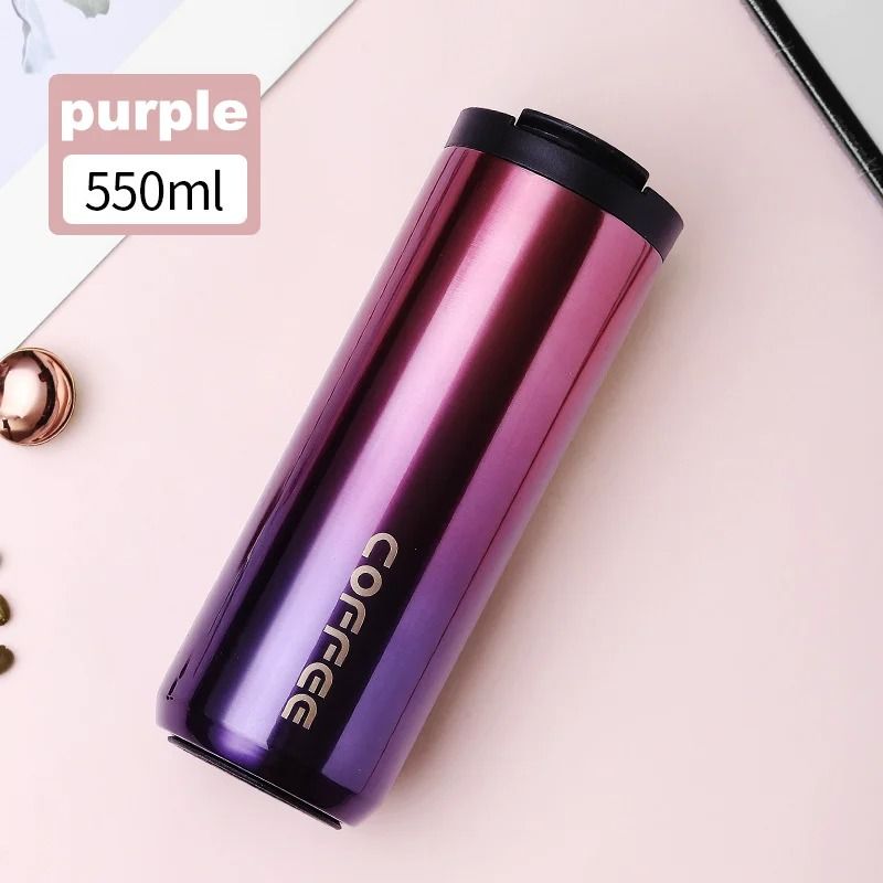 Stainless Steel Thermal Coffee Mug 400ml Leak Proof Travel Cup 13