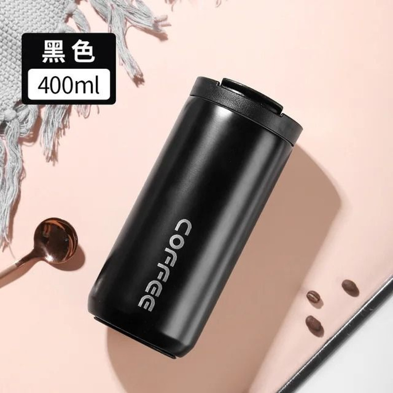 Stainless Steel Thermal Coffee Mug 400ml Leak Proof Travel Cup 8