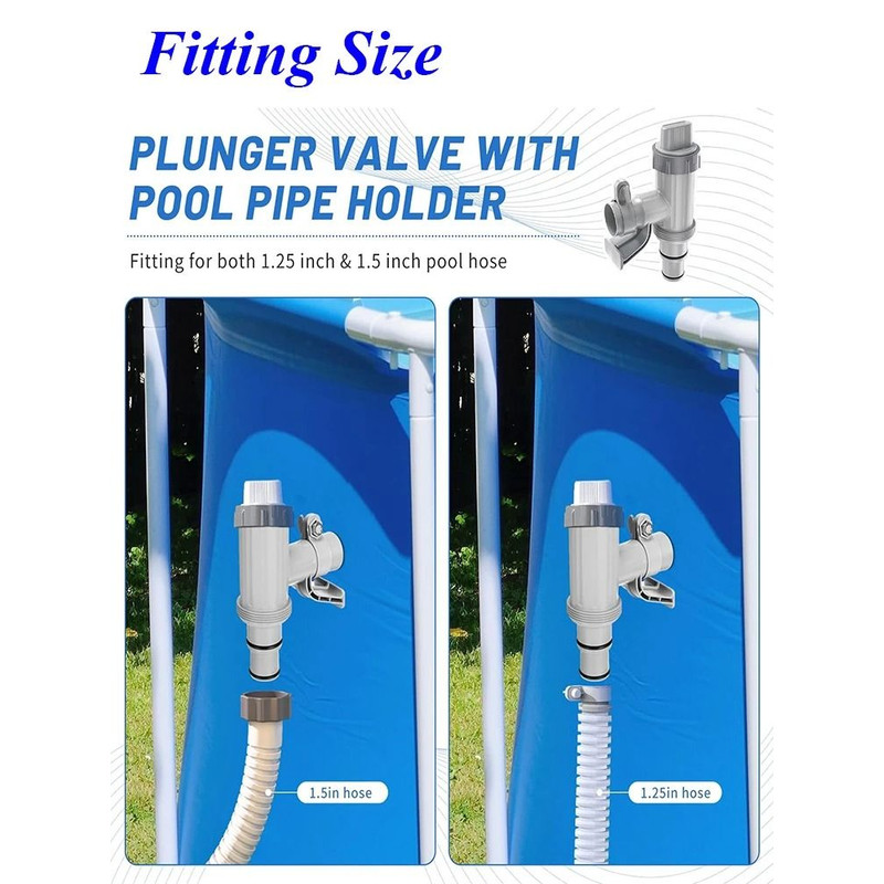 Durable PVC Pool Filter Pump Adapter 32mm Plunger Valve Replacement For Outdoor Pool Accessories 2