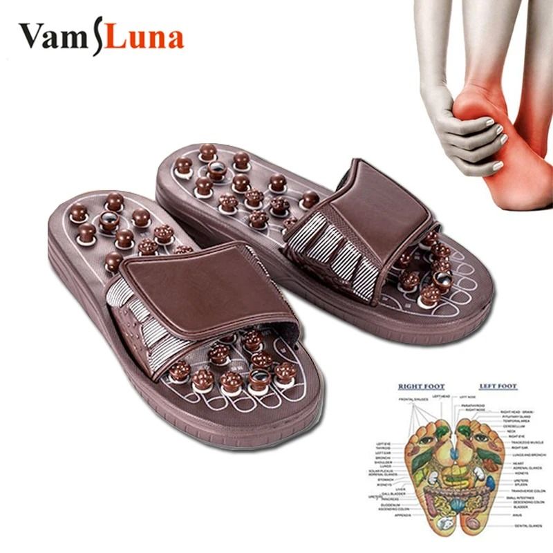 Foot Massage Acupuncture Slippers With Reflexology And Magnetic Therapy For Pain Relief 0