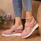 Womens Closed Toe Wedge Espadrille Sandals With Ankle Strap And Platform Heel 1