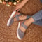 Womens Closed Toe Wedge Espadrille Sandals With Ankle Strap And Platform Heel 9