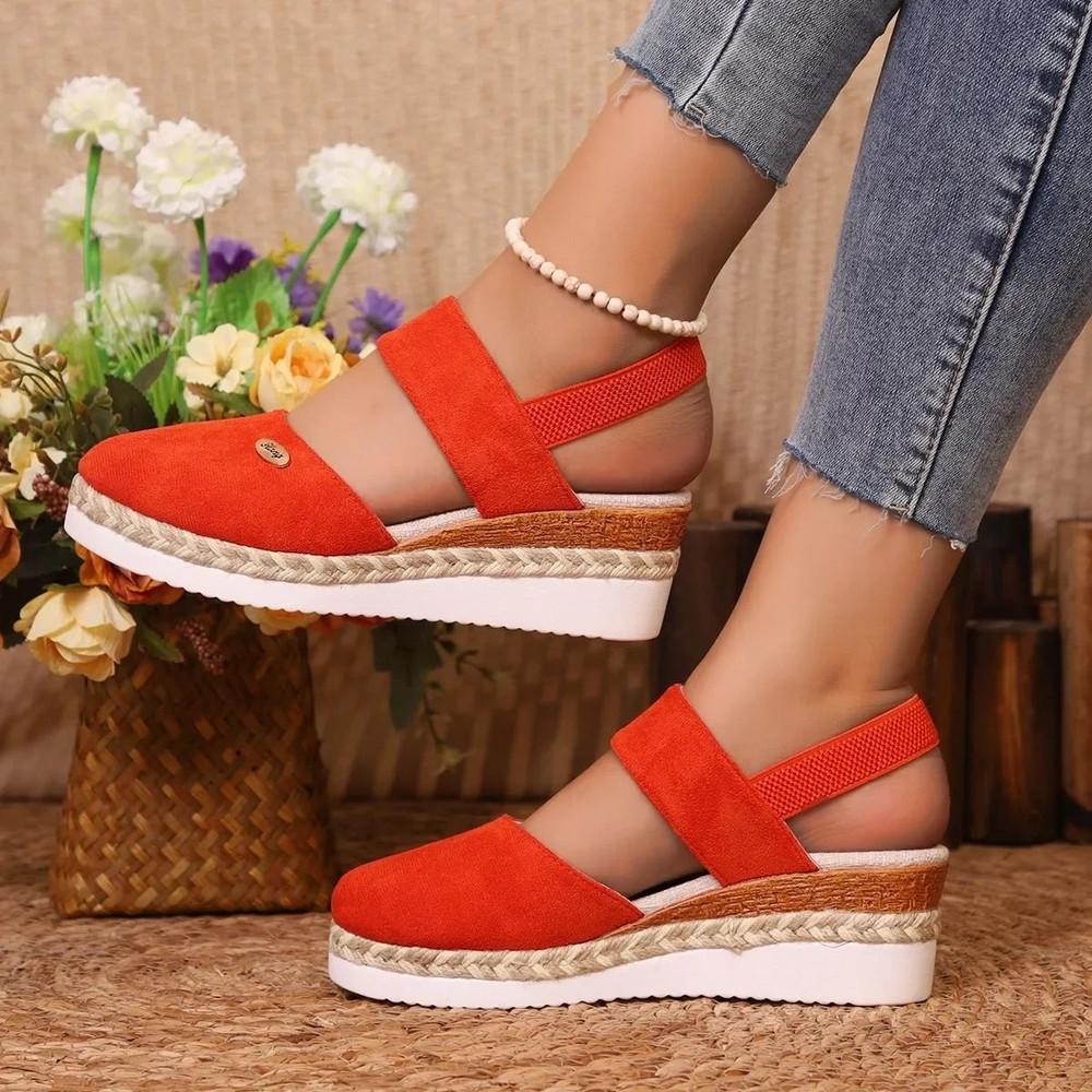 Womens Closed Toe Wedge Espadrille Sandals With Ankle Strap And Platform Heel 5