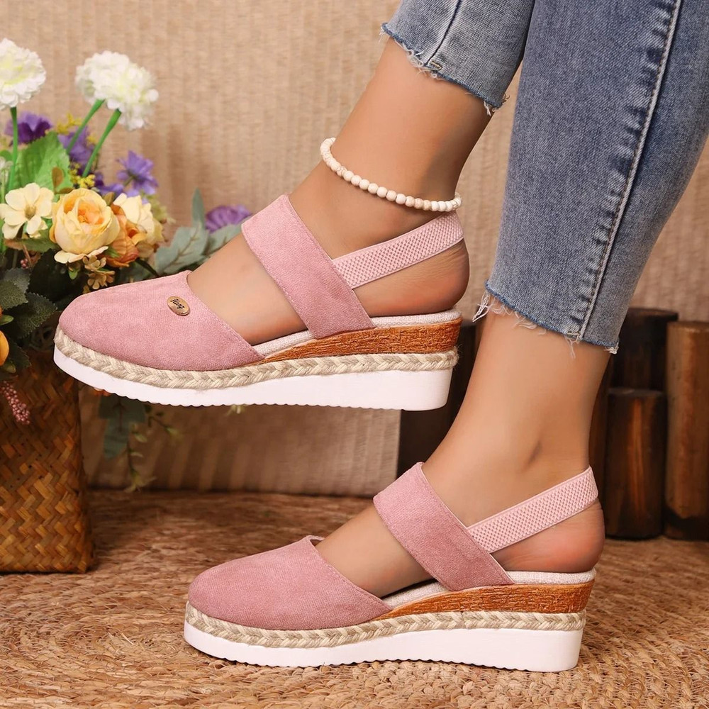 Womens Closed Toe Wedge Espadrille Sandals With Ankle Strap And Platform Heel 11
