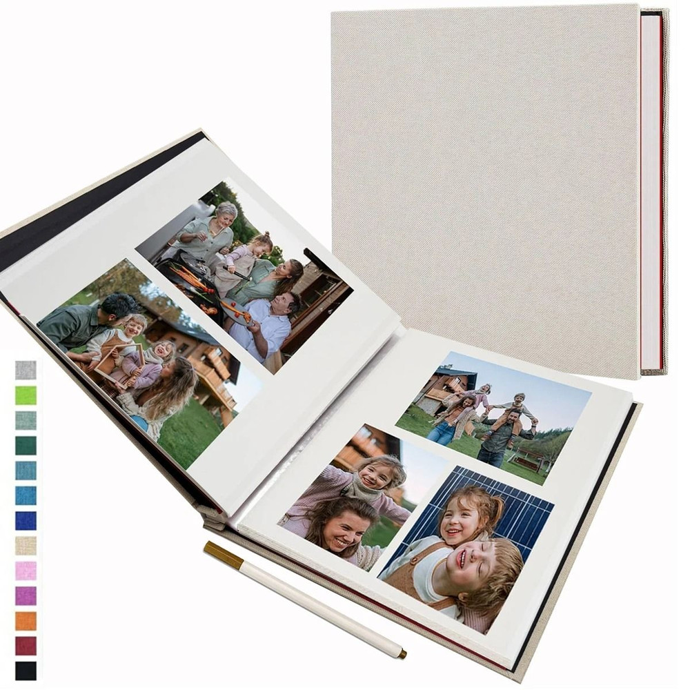 Linen Photo Album Self Adhesive Scrapbook Album For Pictures 0