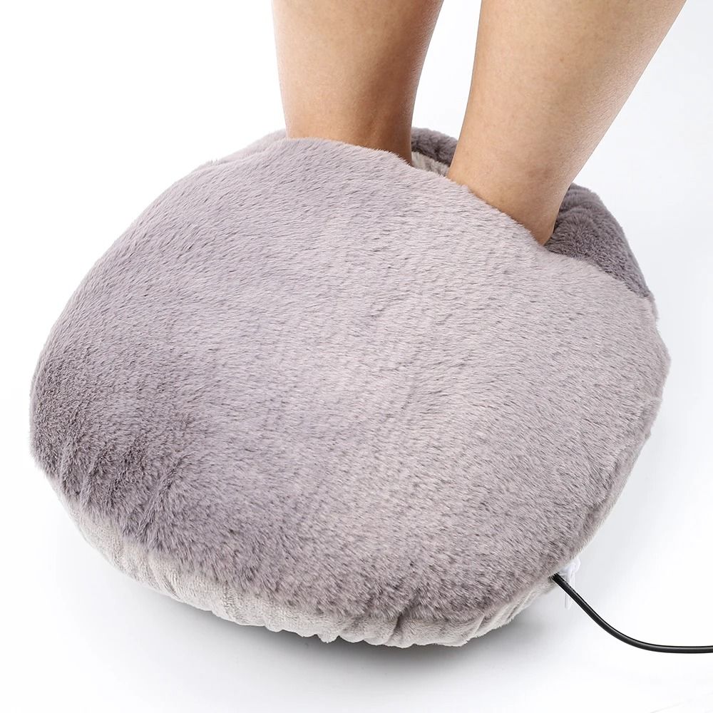 USB Winter Electric Foot Heating Pad Soft Plush Under Desk Warmer Mat 7