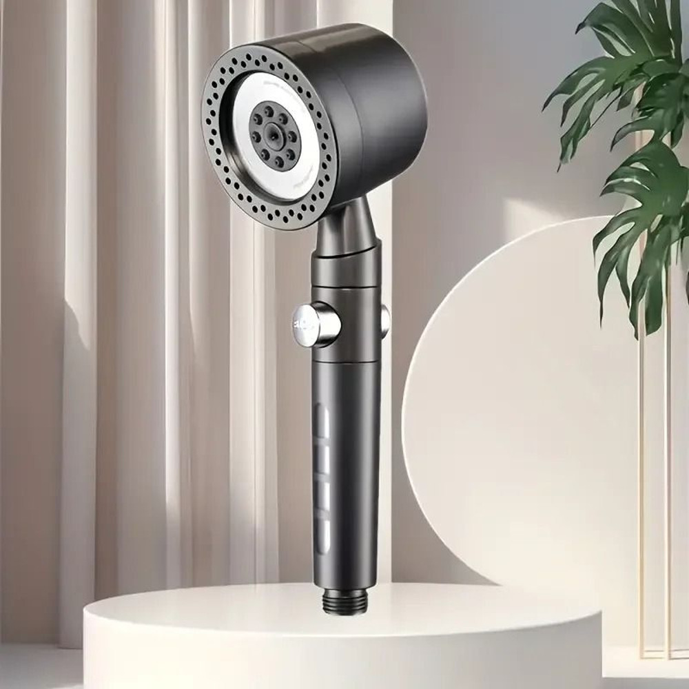 High Pressure Water Saving 5 Mode Handheld Shower Head With One Button Stop 6