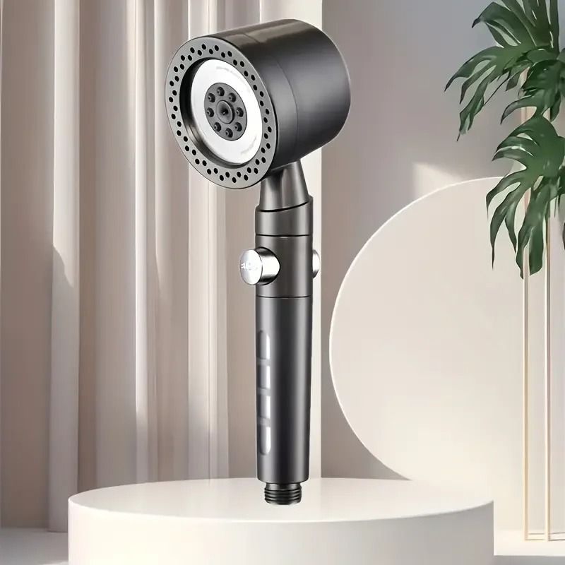 High Pressure Water Saving 5 Mode Handheld Shower Head With One Button Stop 6