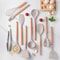 12 Piece Silicone Kitchen Utensil Set With Wooden Handles Heat Resistant Cooking Tools 1