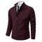 Men Casual Fleece Zipper Stand Collar Cardigan Warm Winter Sweater 6
