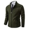 Men Casual Fleece Zipper Stand Collar Cardigan Warm Winter Sweater 7