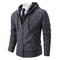 Men Casual Fleece Zipper Stand Collar Cardigan Warm Winter Sweater 15