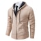 Men Casual Fleece Zipper Stand Collar Cardigan Warm Winter Sweater 20