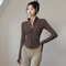 Women Long Sleeve Winter Sports Jacket Zip Fitness Yoga Top Activewear 11