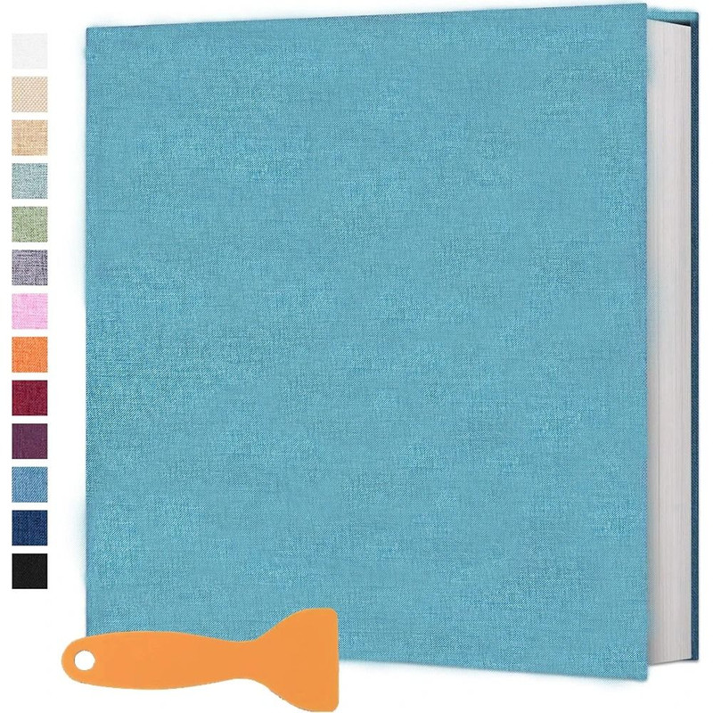 Solid Color Large Photo Album Self Adhesive Bookshelf Album 20 Sheets 40 Pages 6