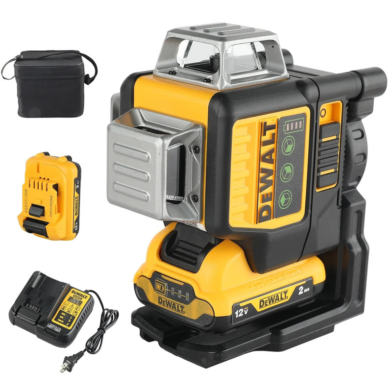 Dewalt DW089LG 12V Lithium Battery 3 X 360 Degree Green Line Laser Level 0
