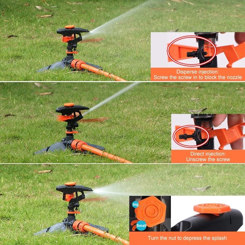 Automatic Garden Watering Lawn Sprinkler 360 Degree Rotation Irrigation System 2