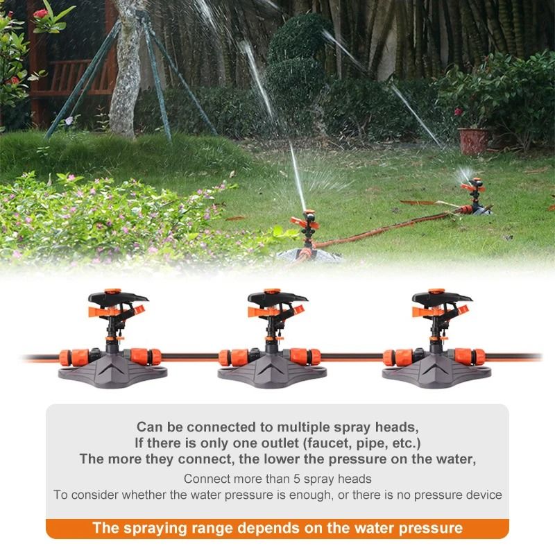Automatic Garden Watering Lawn Sprinkler 360 Degree Rotation Irrigation System 4