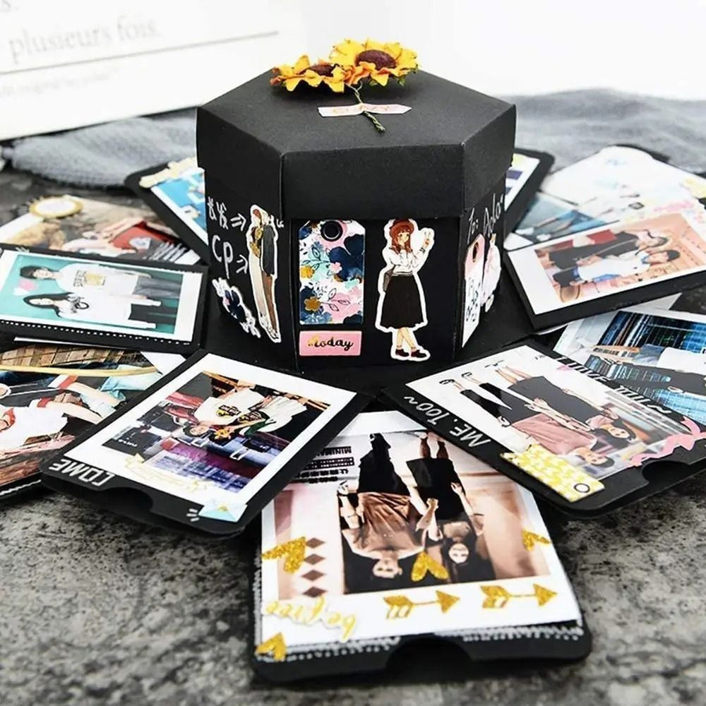 DIY Explosion Photo Album Gift Box Scrapbook For Anniversaries And Memories 2