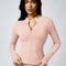 Women Solid Color Zipper Turtleneck Sports Jacket Long Sleeve Gym Top 7
