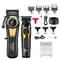 Kemei Rechargeable Hair Clippers Kit Professional DLC Blade Electric Trimmer Cordless Shaver 12
