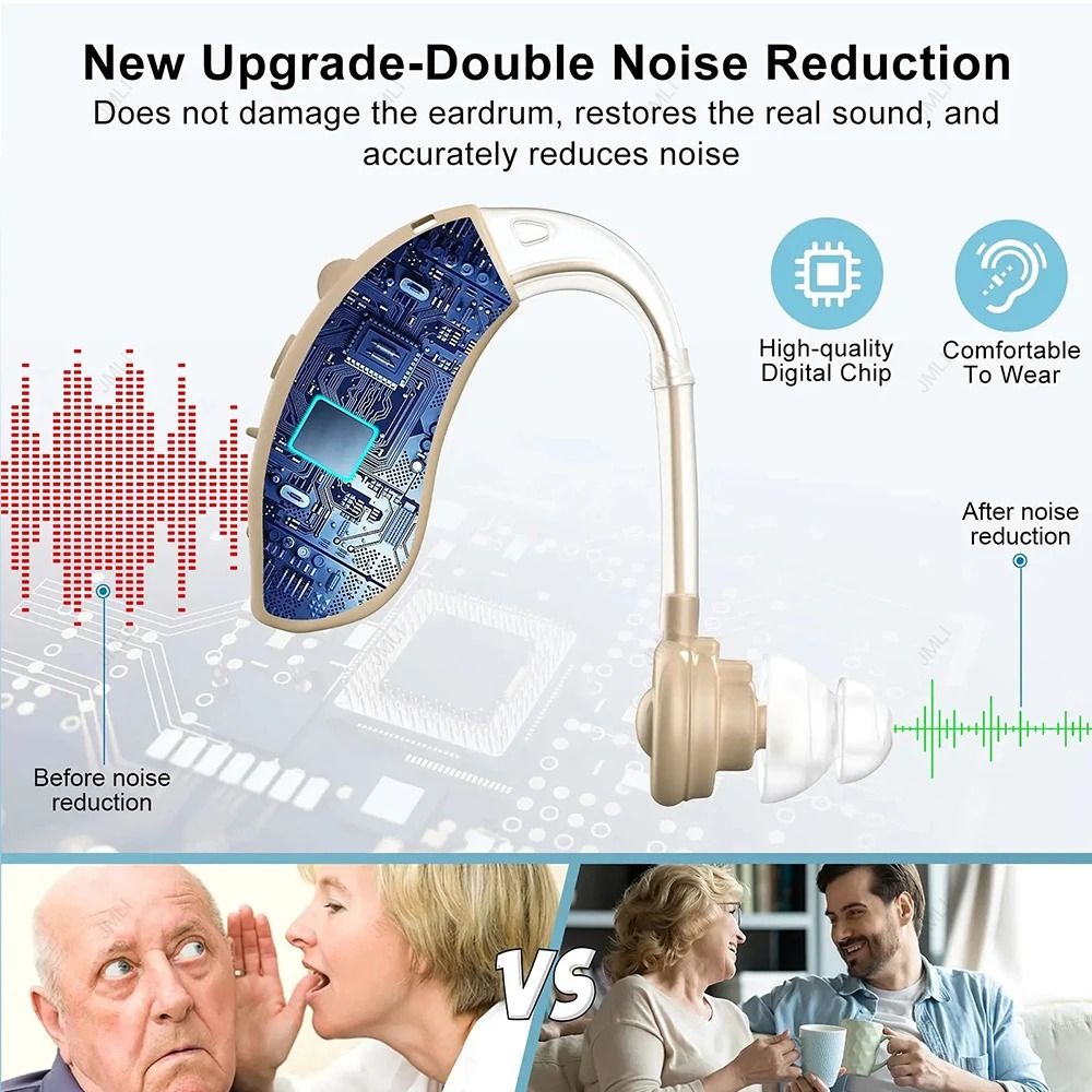 Rechargeable Digital Hearing Aid Adjustable Tone Sound Amplifier For Elderly 2