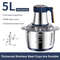 Electric 5 L Stainless Steel Meat Grinder Food Crusher Multifunctional Chopper 2