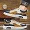 Men Leather Low Top Casual Sneakers Trendy Running Style 5