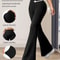 Womens High Waisted Slim Fit Flared Pants Wide Leg Long Black Trousers For Spring And Summer 0
