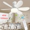 Ceiling Fan Light With Remote 205 In LED Fan For Kitchen Or Small Rooms 0