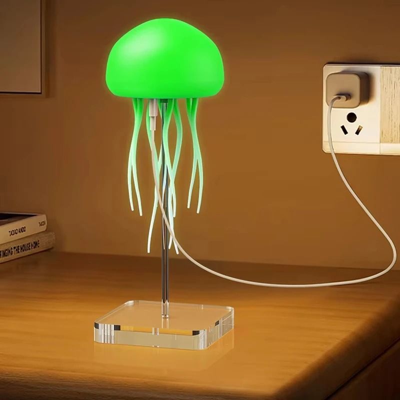Cartoon Jellyfish 3D LED Night Light Voice Controlled RGB Table Lamp 5