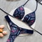 Womens RUOTONSEPT Print Halter Mini Thong High Cut Bikini Set 8