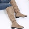 Womens Warm Round Toe Thick Sole Short Boots Stylish Fall Winter Footwear 4