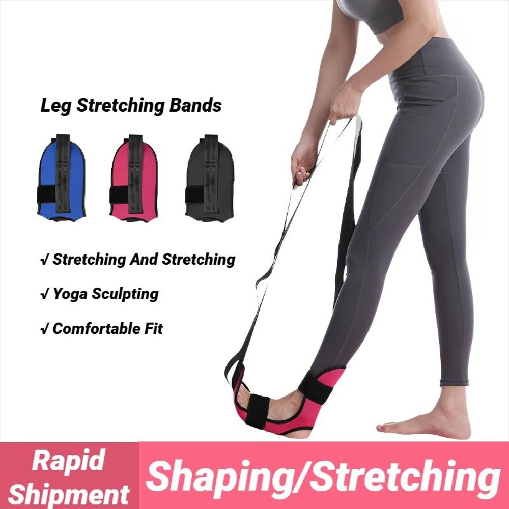 Yoga Leg Stretcher Flexibility Strap With Adjustable Loops For Flexibility And Recovery 0