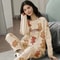 Fall Winter Womens Cartoon Pajama Set Long Sleeve Top And Pants Cozy Sleepwear Loungewear 1