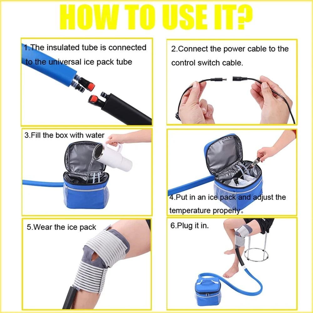 Knee Cooler Cold Therapy Ice Machine Cryotherapy Cuff With Compression For Pain Relief 3